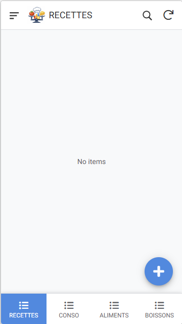 Écran 1 - Recettes et coût matière